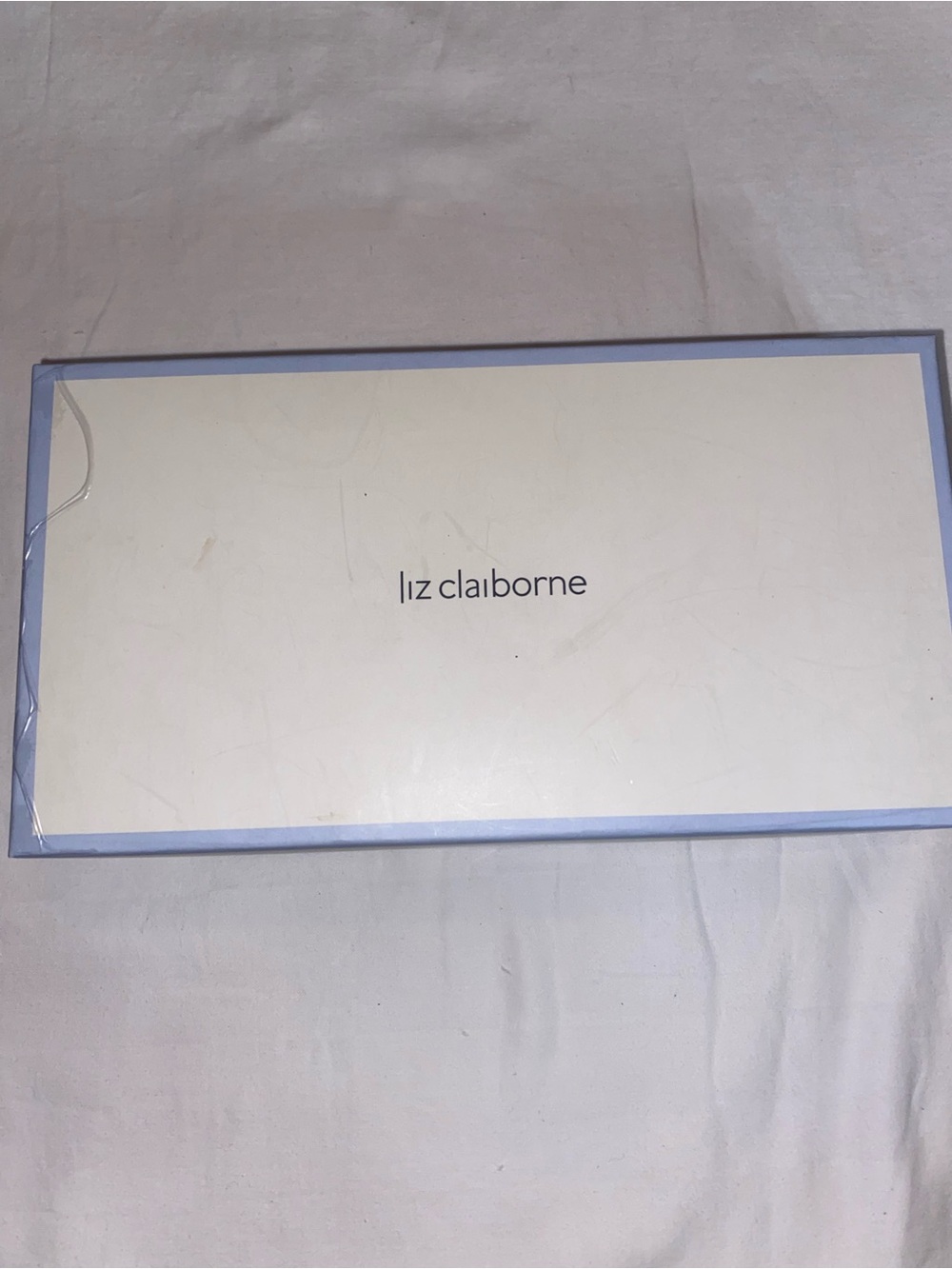 Liz Claiborne Cream Box with Lavender Trim